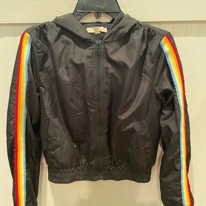 hot & delicious, both are small, black with rainbow stripes on sides